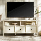 Meuble TV rustique à 3 tiroirs de 152 cm