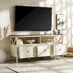 Meuble TV rustique à 3 tiroirs de 152 cm
