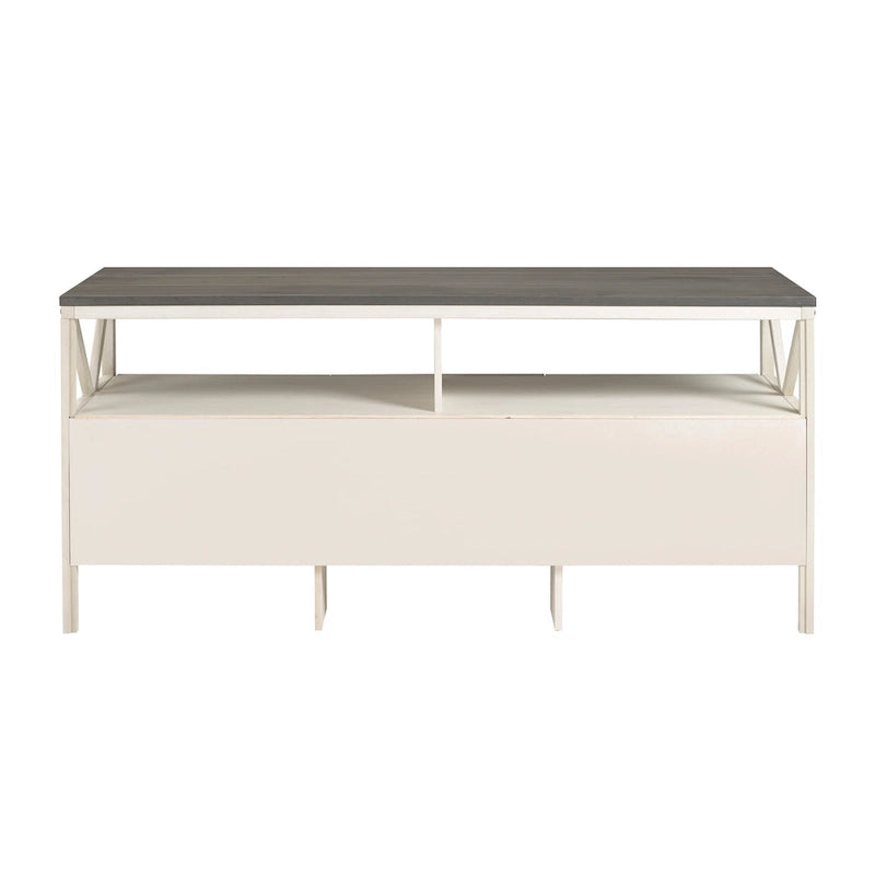 Meuble TV rustique à 3 tiroirs de 152 cm