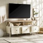 Meuble TV rustique à 3 tiroirs de 152 cm
