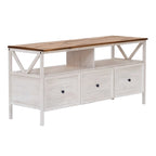 Meuble TV rustique à 3 tiroirs de 152 cm
