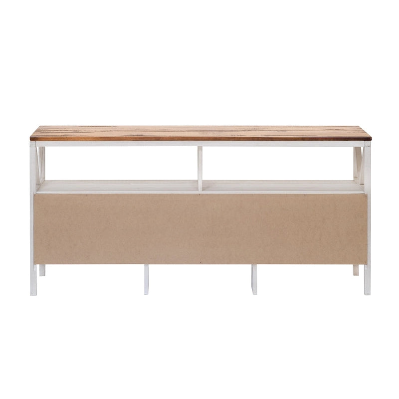 Meuble TV rustique à 3 tiroirs de 152 cm