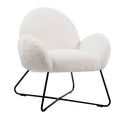 Fauteuil d'appoint douillet Brooklyn White Sherpa