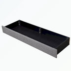 Lit de rangement Queen Size, plateforme capitonnée en lin avec 3 tiroirs