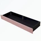 Lit de rangement Queen Size, plateforme capitonnée en lin avec 3 tiroirs