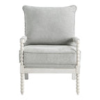Fauteuil Kaylee en tissu avec cadre blanc