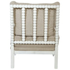 Fauteuil Kaylee en tissu avec cadre blanc
