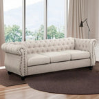 Canapé Chesterfield en velours capitonné