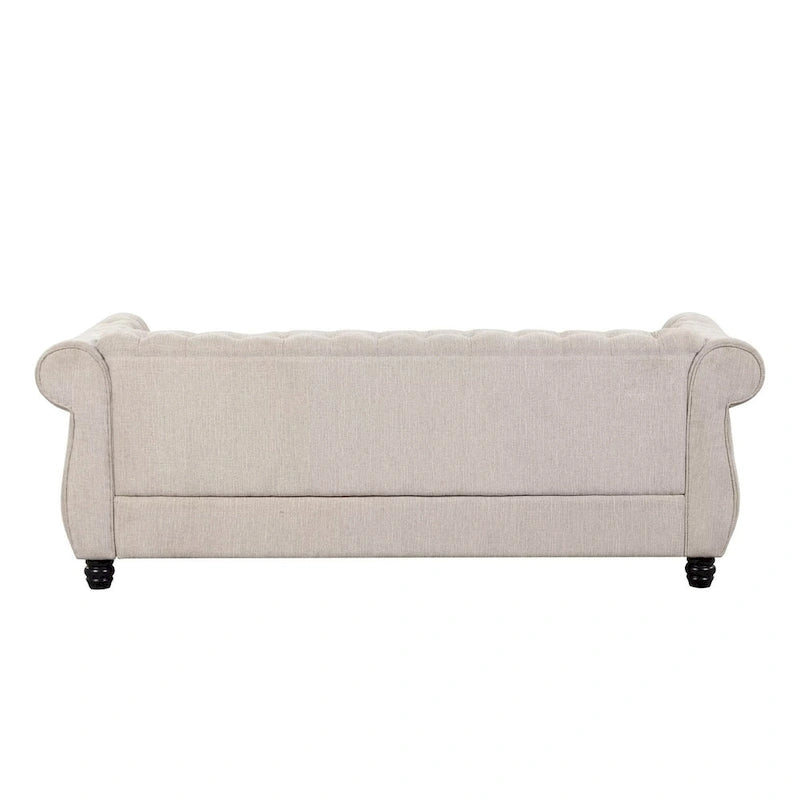 Canapé Chesterfield en velours capitonné