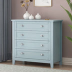 Commode de chambre moderne avec cadre en bois massif, buffet rétro avec poignée coquille