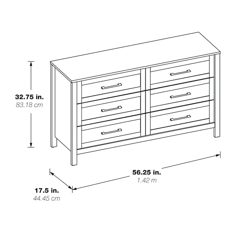 Commode 6 tiroirs Stonebrook