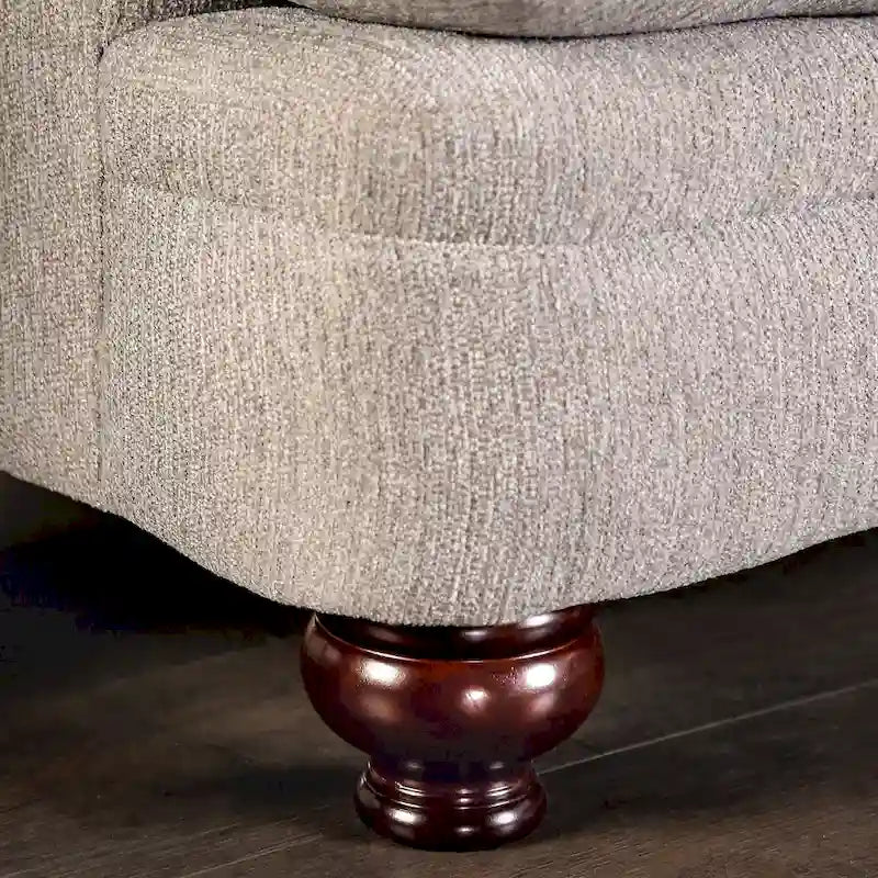 Canapé T-Cushion Frane transitionnel en chenille beige par