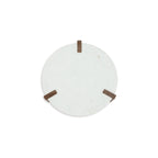 Table basse Isanti blanc/marron - 33L x 33P x 18H