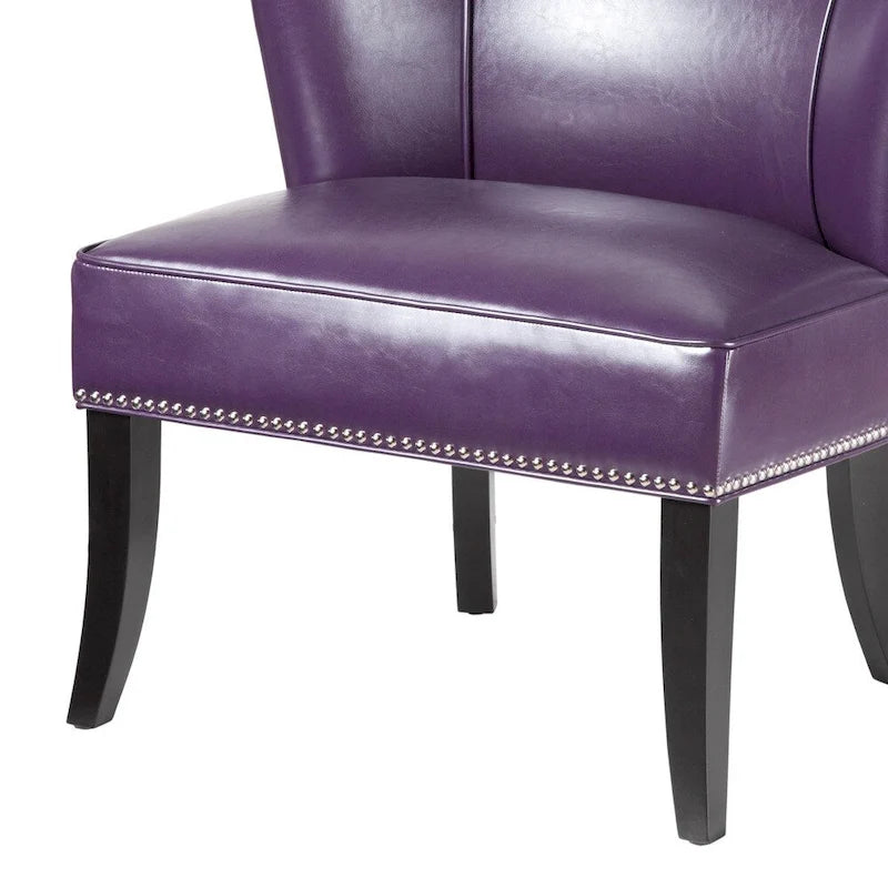 Fauteuil d'appoint sans accoudoirs Sheldon Purple
