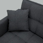 Canapé-lit futon convertible capitonné moderne de 74 po avec 2 oreillers