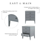 Table de chevet de rangement en bois peint avec tiroirs de East at Main