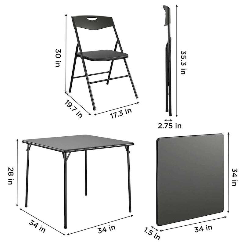Ensemble table et chaises pliantes Cosco 5 pièces