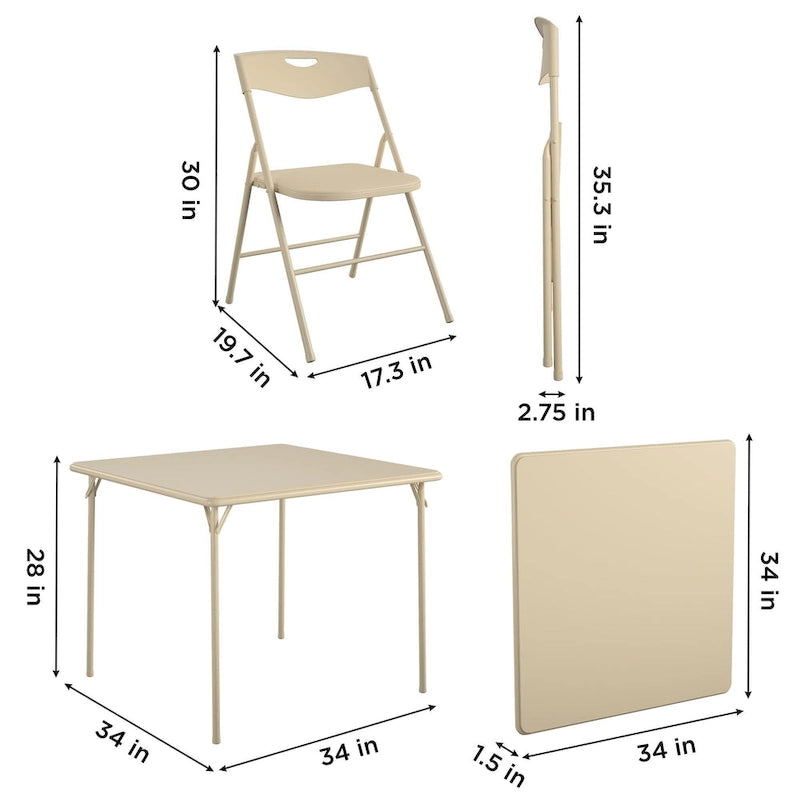 Ensemble table et chaises pliantes Cosco 5 pièces