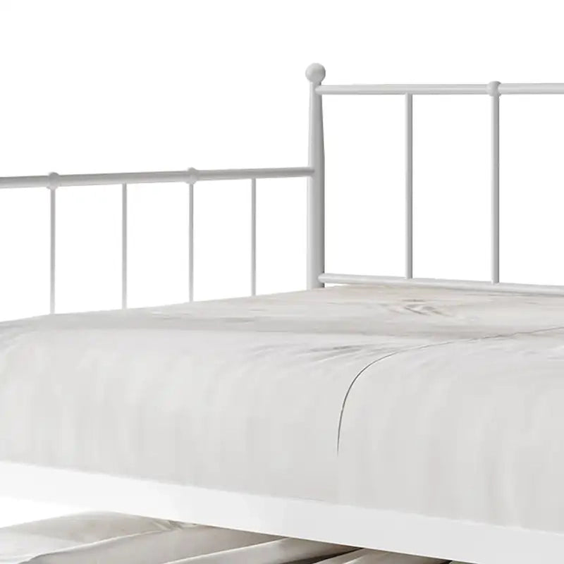 Lit de repos gigogne minimaliste en métal, une place
