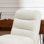 Chaise de bureau en cuir véritable, style Mid-Century Modern