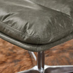 Chaise de bureau en cuir véritable, style Mid-Century Modern