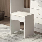 Coiffeuse de 100 cm de large avec tabouret et miroir tactile 3 couleurs - 100 cm de large