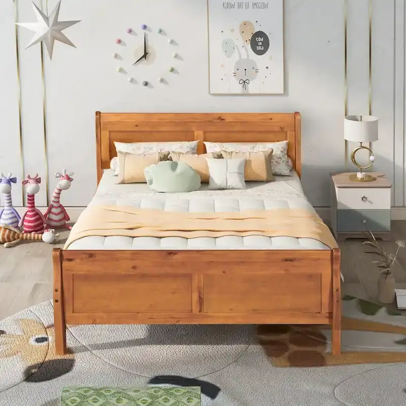 Lit plateforme en bois pleine, grand ou double.