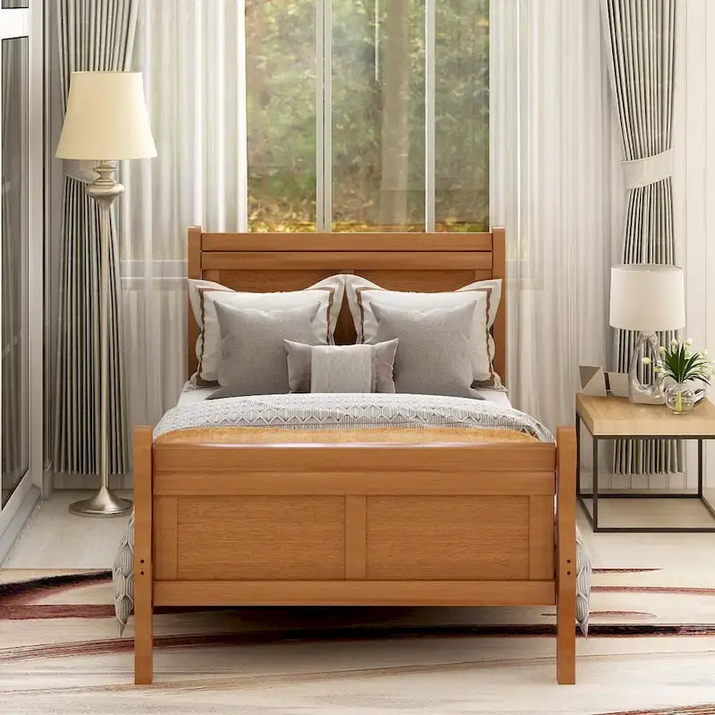 Lit plateforme en bois pleine, grand ou double.