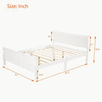 Lit plateforme en bois pleine, grand ou double.
