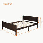 Lit plateforme en bois pleine, grand ou double.