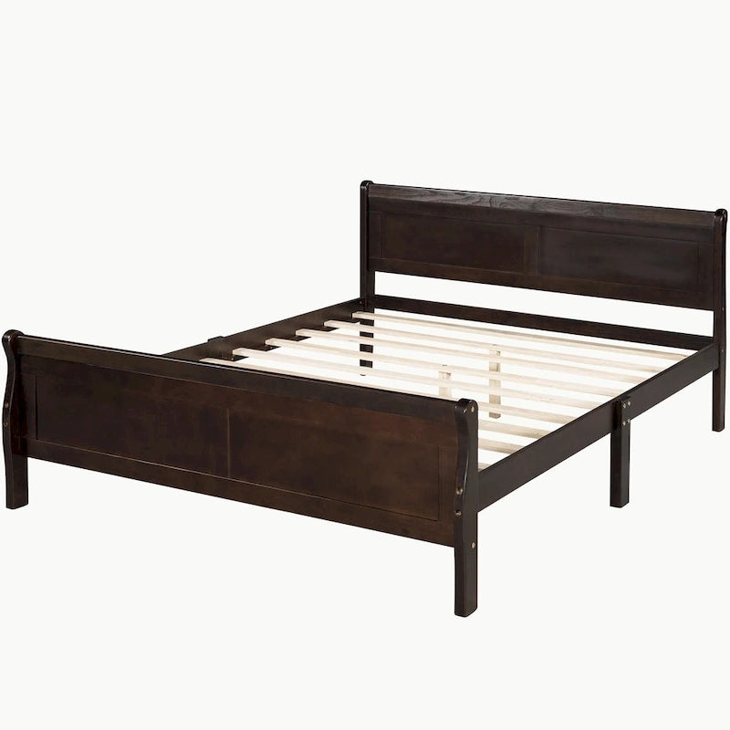 Lit plateforme en bois pleine, grand ou double.