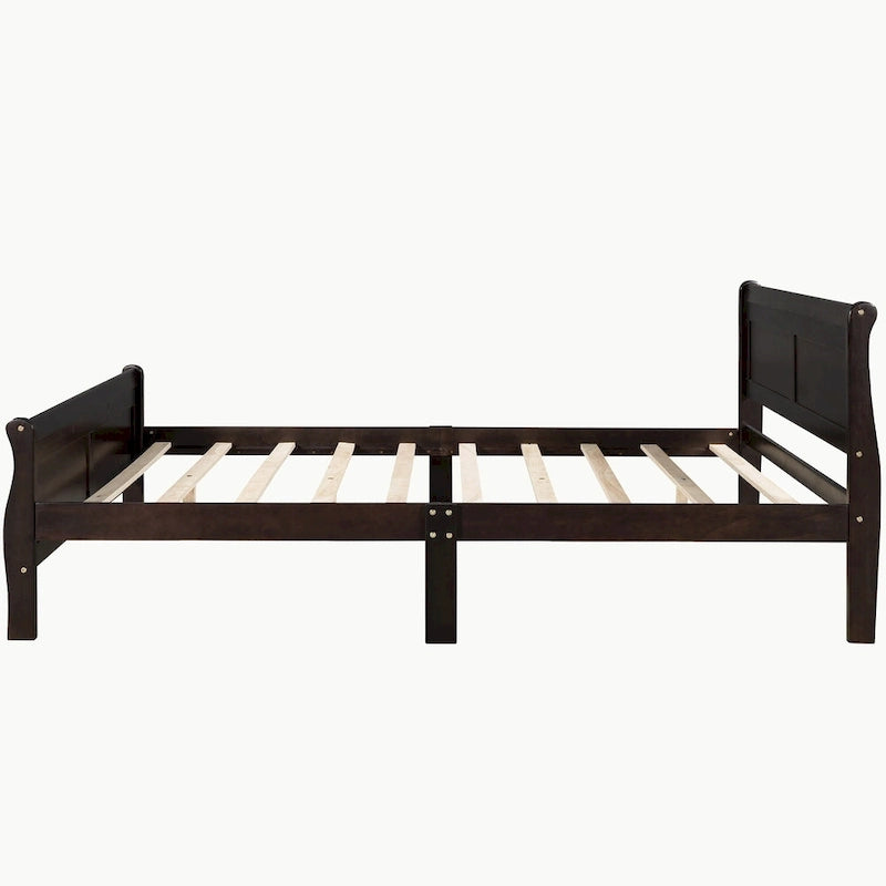 Lit plateforme en bois pleine, grand ou double.