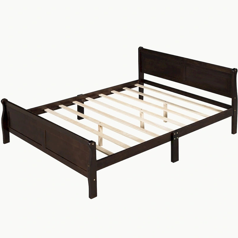 Lit plateforme en bois pleine, grand ou double.