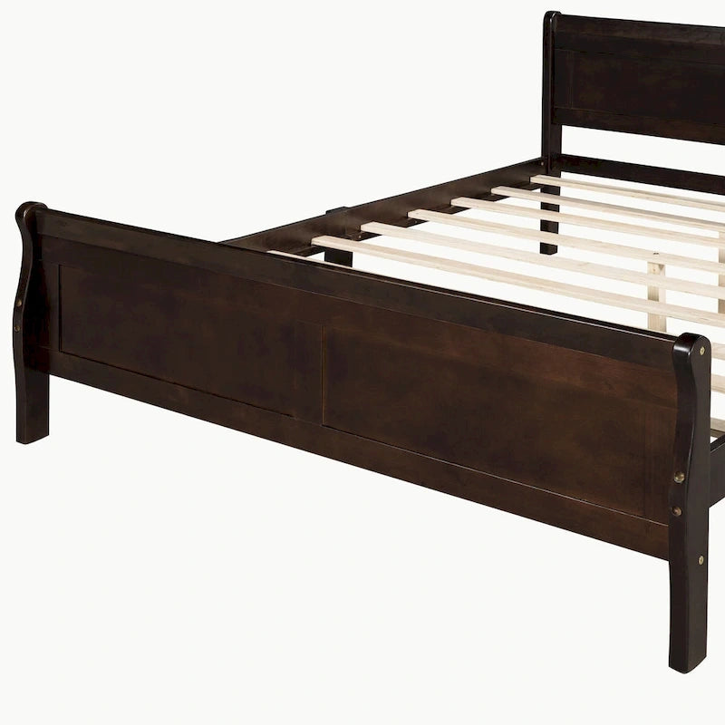 Lit plateforme en bois pleine, grand ou double.