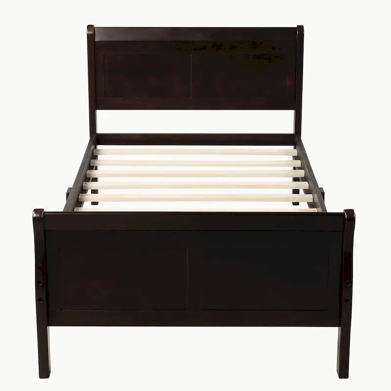 Lit plateforme en bois pleine, grand ou double.