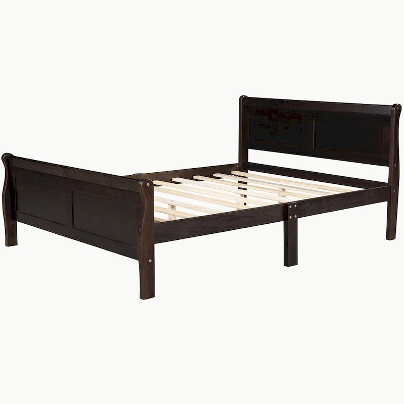 Lit plateforme en bois pleine, grand ou double.