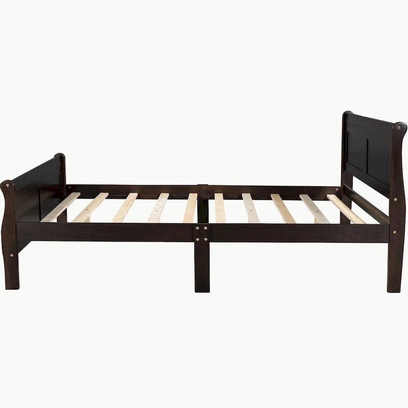 Lit plateforme en bois pleine, grand ou double.