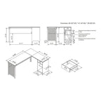 Bureau d'angle DH BASIC Farmhouse 61 pouces par