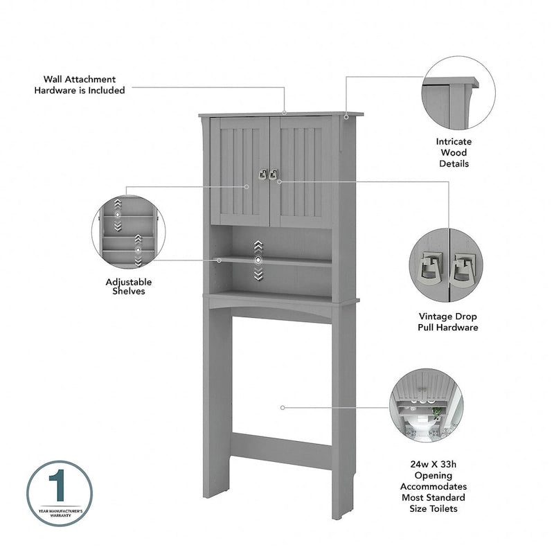 Meuble de rangement Salinas pour toilettes par