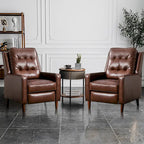 Fauteuil inclinable, Fauteuil inclinable en tissu avec décoration rivetée, Fauteuil d'appoint individuel