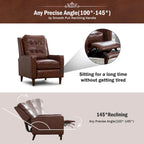 Fauteuil inclinable, Fauteuil inclinable en tissu avec décoration rivetée, Fauteuil d'appoint individuel