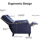 Fauteuil inclinable, Fauteuil inclinable en tissu avec décoration rivetée, Fauteuil d'appoint individuel