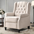 Fauteuil inclinable, Fauteuil inclinable en tissu avec décoration rivetée, Fauteuil d'appoint individuel