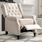 Fauteuil inclinable, Fauteuil inclinable en tissu avec décoration rivetée, Fauteuil d'appoint individuel
