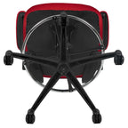 Chaise de bureau ergonomique mi-dossier avec repose-pieds réglable et accoudoirs relevables