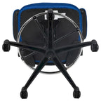 Chaise de bureau ergonomique mi-dossier avec repose-pieds réglable et accoudoirs relevables