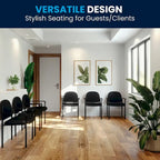 Comfort Stackable Steel Side Reception Chair with Arms