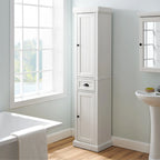 Meuble haut de salle de bain en lin, style bord de mer, blanc vieilli