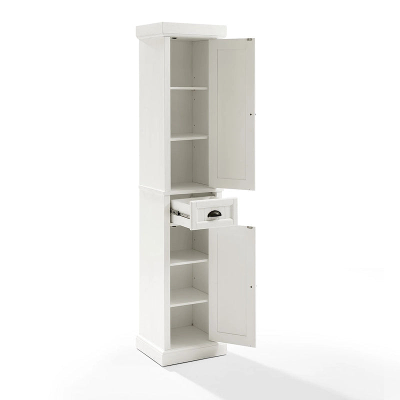 Meuble haut de salle de bain en lin, style bord de mer, blanc vieilli
