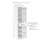 Meuble haut de salle de bain en lin, style bord de mer, blanc vieilli